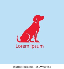 Dog Vectors Illustrations. pet dog line illustration vector logo design Stock Vector, Animal dog logo vector design.