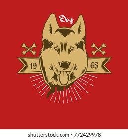 Dog Vintage Illustration