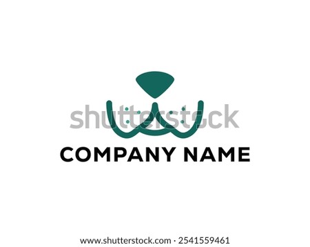 Dog W logo vector green black eps 10