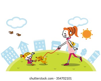 Dog and walk