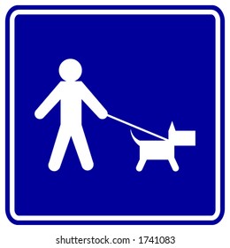 dog walk sign
