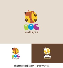 Dog Walker logo Design Template