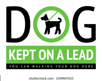 Dog walking allowed, modern label for city design