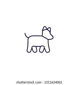 dog walking icon, Vector illustration. flat icon vector