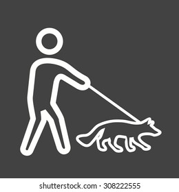 Dog, walking, park icon vector image. Can also be used for activities. Suitable for use on web apps, mobile apps and print media.