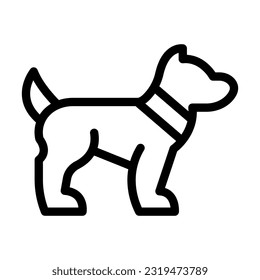 Icono De Línea Gruesa Del Vector De Caminando Perro Para Uso Personal Y Comercial.
