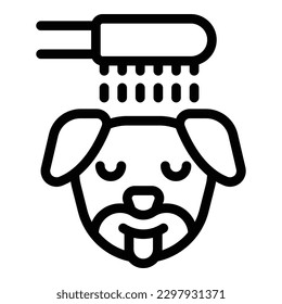 Dog wash icon outline vector. Pet restaurant. Creative animal