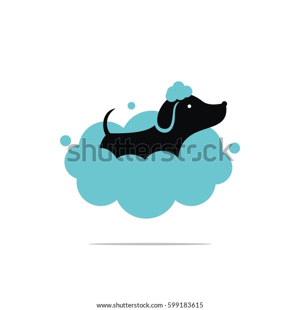 Dog Wash Logo Stock Vector (Royalty Free) 599183615