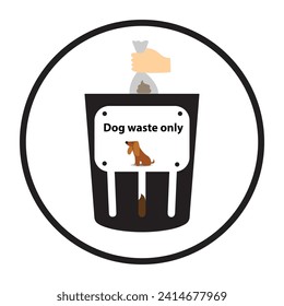 Basura de perro con sólo desperdicios de perros de texto
