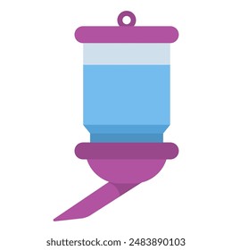 Hundewasserflaschenspender Vektorgrafik Cartoon Illustration isoliert auf einem weißen Hintergrund.