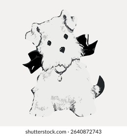 Dog West Highland White Terrier, vector element.