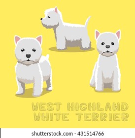 Dog West Highland White Terrier Cartoon Vector Illustration