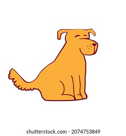 Dog. White background, vector illustration.