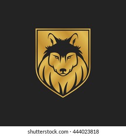 Gold wolf logo Images, Stock Photos & Vectors | Shutterstock