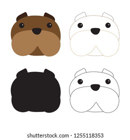 dog worksheet vector design