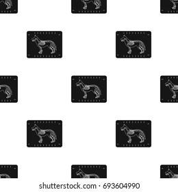Dog x-ray icon in black style isolated on white background. Veterinary clinic symbol stock vector illustration.