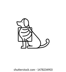 dog, x-ray icon. Simple thin line, outline vector of Petshop icons for UI and UX, website or mobile application
