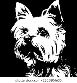 Dog Yorkshire Terrier (Yorkie) vector illustration