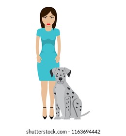 Dog and young woman