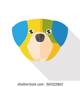 dog zoo animal flat icon