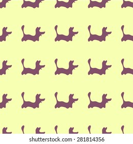 Dog zoo pattern. Illustration for zoo design.