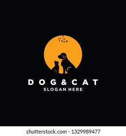 DOG&CAT vector logo