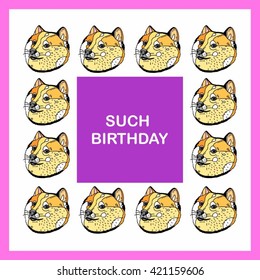 Doge Birthday Card