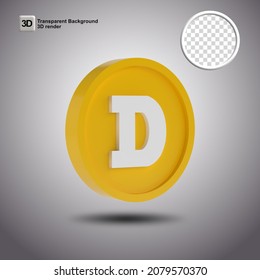 Moneda de dosel 3D transparente
