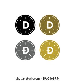 doge moneda criptográfica de moneda en ilustración vector fondo blanco aislado