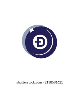 Doge coin crypto icon. Element of color finance signs. coin crypto. Signs and symbols collection icon for websites, vector icons crypto currencies