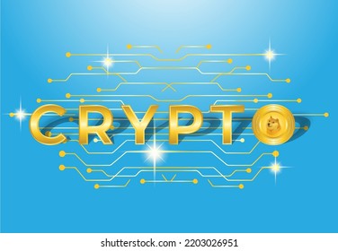 doge coin cryptocurrency network illustration