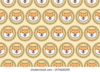 Doge coin cyrpto currency background