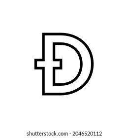 diseño vectorial de icono de moneda de dogma