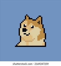 Doge Isolated Dog Pixel Art Style Stock Vector (Royalty Free ...
