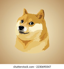 Dibujo vectorial de Doge Meme