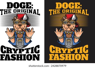 Doge: das originelle kryptische Mode T-Shirt Design