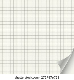 Hundeohrblatt aus Vierzeilenpapier, Vektorgrafik