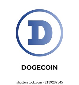 Dogecoin Icono de moneda de criptomoneda. Símbolo de la moneda DOGE. Icono de vector criptodivisa. Ilustración de vector plano - Vector