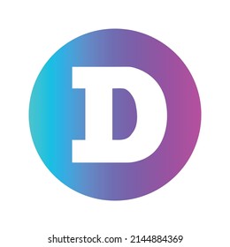 Dogecoin Cryptocurrency coin icon. DOGE coin symbol. Cryptocurrency vector icon. Flat Vector illustration - Vector