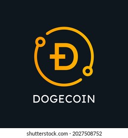 Dogecoin (DOGE) Logo Vector template. Cryptocurrency Dogecoin Modern logo icon.