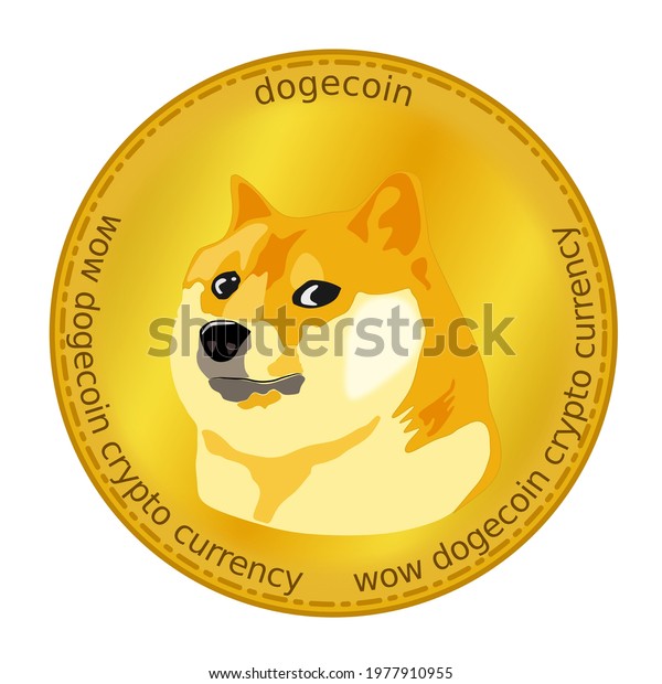 Dogecoin Isolated White Background Stock Vector (Royalty Free ...