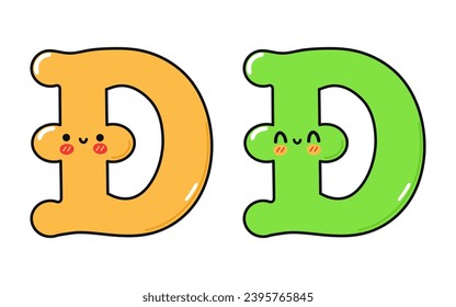 Dogecoin symbol character. Vector hand drawn cartoon kawaii character illustration icon. Isolated on white background. Dogecoin symbol character concept