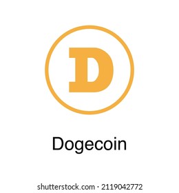 Dogecoin symbol. Crypto Currency vector icon. Flat Vector illustration - Vector