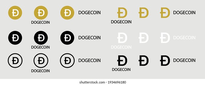 Dogecoin, Dogecoin symbol, Dogecoin Icon. Vector  svg