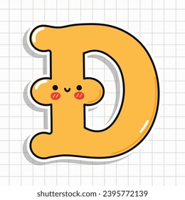 Dogecoin symbol sticker character. Vector hand drawn cartoon kawaii character illustration icon. Fun Dogecoin Sign sticker character concept