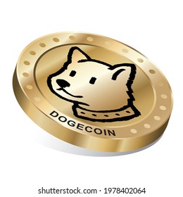 Dogecoin symbol. Vector illustration. XDG logo. Cryptocurrency.