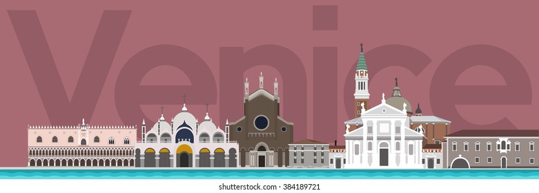 Doge's Palace,Church of San Giorgio,Santi Giovanni e Paolo,Church of San Giorgio in Venice,Italy