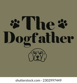 The Dogfather funny t shirt design