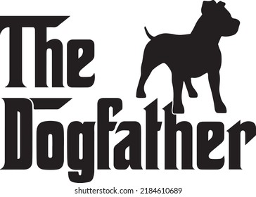 The Dogfather Pitbull 10 Dog Vector File