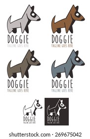 Doggie logo template, is an original and modern logo of a small, fierce dog. It comes available in four colors and in black and white.